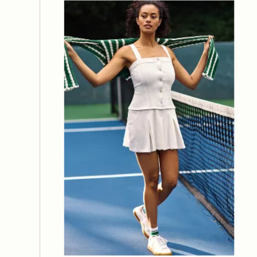 Brand New Daily Practice by Anthropologie Sleeveless Pleated Mini Dress